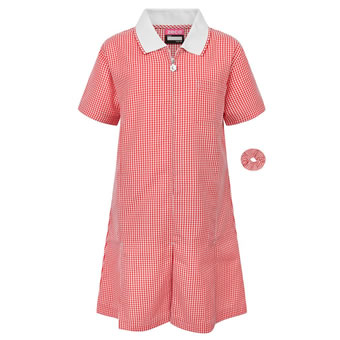 red gingham school dress